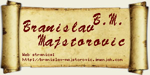 Branislav Majstorović vizit kartica